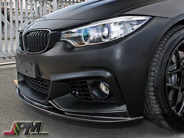 3D Style Carbon Fiber Front Bumper Add-on Lip Fits For 2014-2020 BMW F32 F33 F36 with M-Sport Package Only