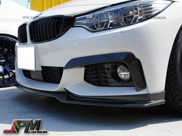 E Style Carbon Fiber Front Bumper Add-on Lip Fits For 2014-2020 BMW F32 F33 F36 with M-Sport Package Only