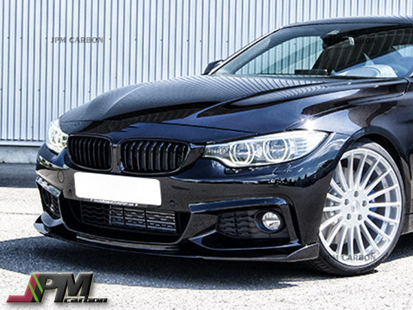 HM Style Carbon Fiber Front Bumper Add-on Lip Fits For 2014-2020 BMW F32 F33 F36 with M-Sport Package Only
