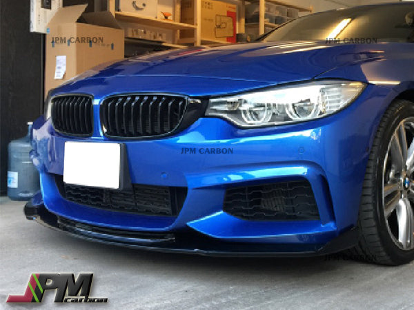 HM Style Carbon Fiber Front Bumper Add-on Lip Fits For 2014-2020 BMW F32 F33 F36 with M-Sport Package Only