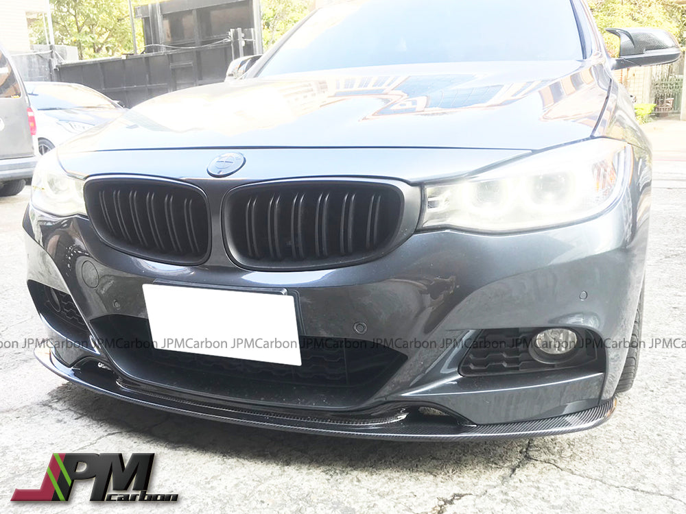 3D Style Carbon Fiber Front Bumper Add-on Lip Fits For 2014-2019 BMW F34 with M-Sport Package Only