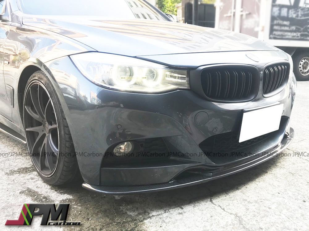 3D Style Carbon Fiber Front Bumper Add-on Lip Fits For 2014-2019 BMW F34 with M-Sport Package Only