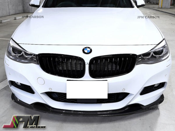 3D Style Carbon Fiber Front Bumper Add-on Lip Fits For 2014-2019 BMW F34 with M-Sport Package Only