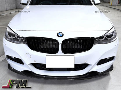 3D Style Carbon Fiber Front Bumper Add-on Lip Fits For 2014-2019 BMW F34 with M-Sport Package Only
