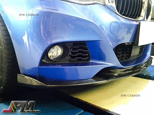 HM Style Carbon Fiber Front Bumper Add-on Lip Fits For 2014-2019 BMW F34 with M-Sport Package Only