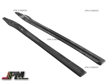 Carbon Fiber Side Skirt Add-on Lip Fits For 2004-2009 Ferrari F430 Only