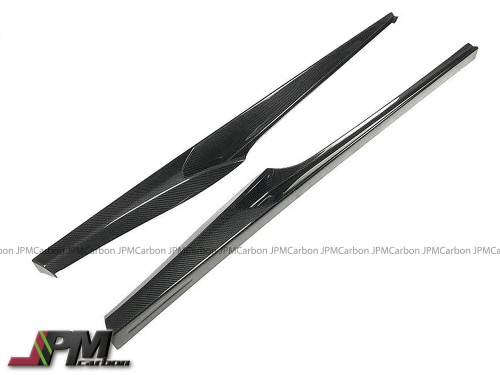 [JPMCarbon] NV Style Dry Carbon Side Skirt Add-on Lips Fits For 2015-2019 Ferrari 488 GTB / Spider