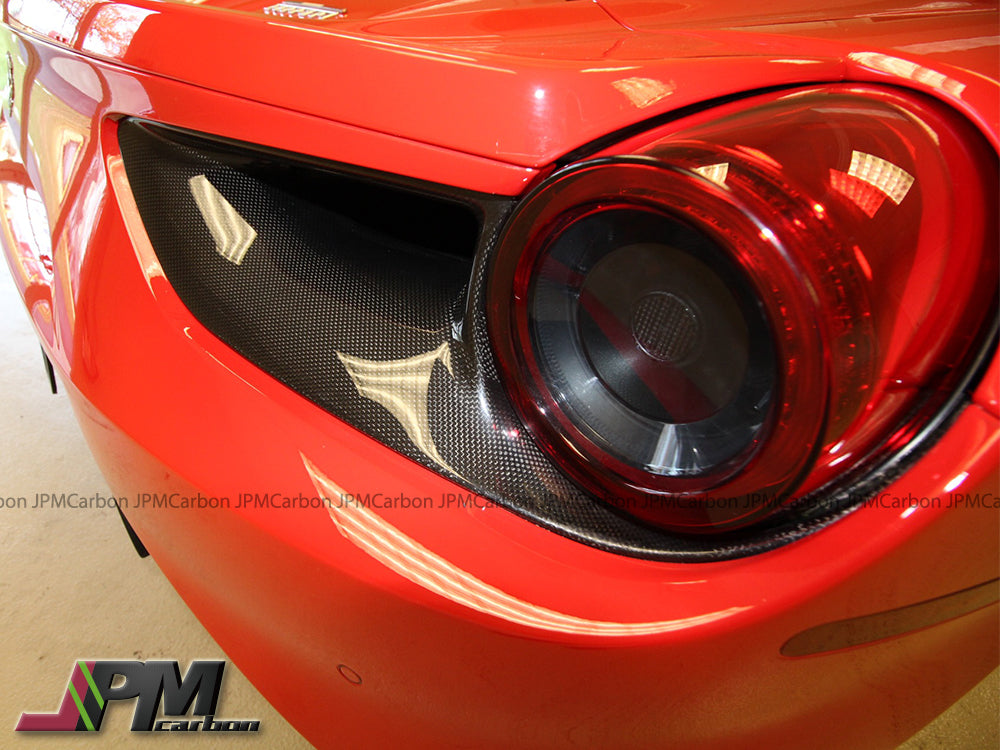 [JPMCarbon] NV Style Dry Carbon Fiber Rear Tail Light Covers Fits For 2015-2019 Ferrari 488 GTB / Spider