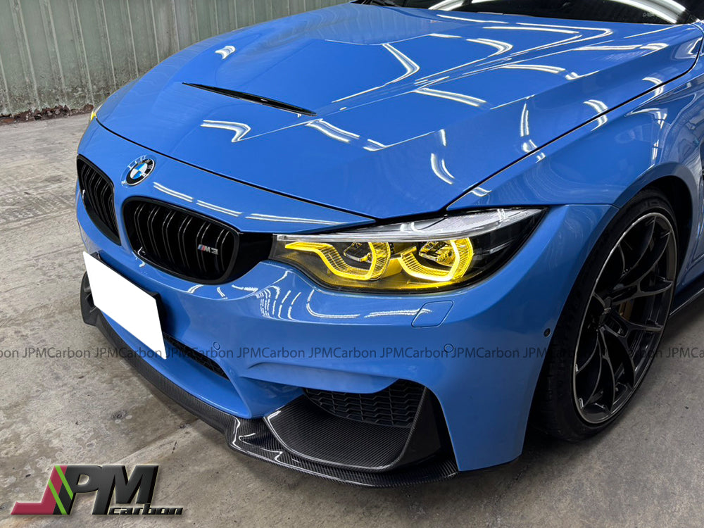 CS Style Carbon Fiber Front Bumper Add-on Lip Fits For 2015-2020 BMW F80 M3 / F82 M4 Only