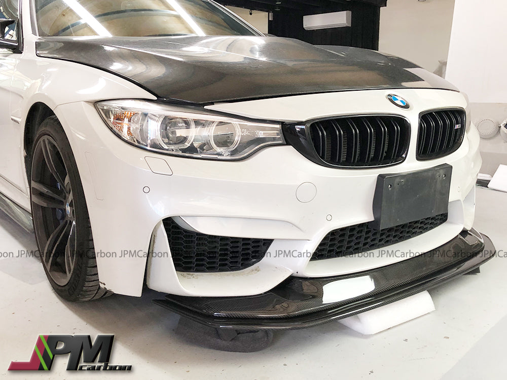 GS Style Carbon Fiber Front Bumper Add-on Lip Fits For 2015-2020 BMW F80 M3 / F82 M4 Only