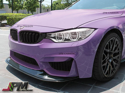 GS Style Carbon Fiber Front Bumper Add-on Lip Fits For 2015-2020 BMW F80 M3 / F82 M4 Only