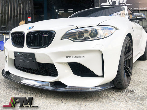 E Style Carbon Fiber Front Bumper Add-on Lip Fits For 2015-2018 BMW F87 M2 Only
