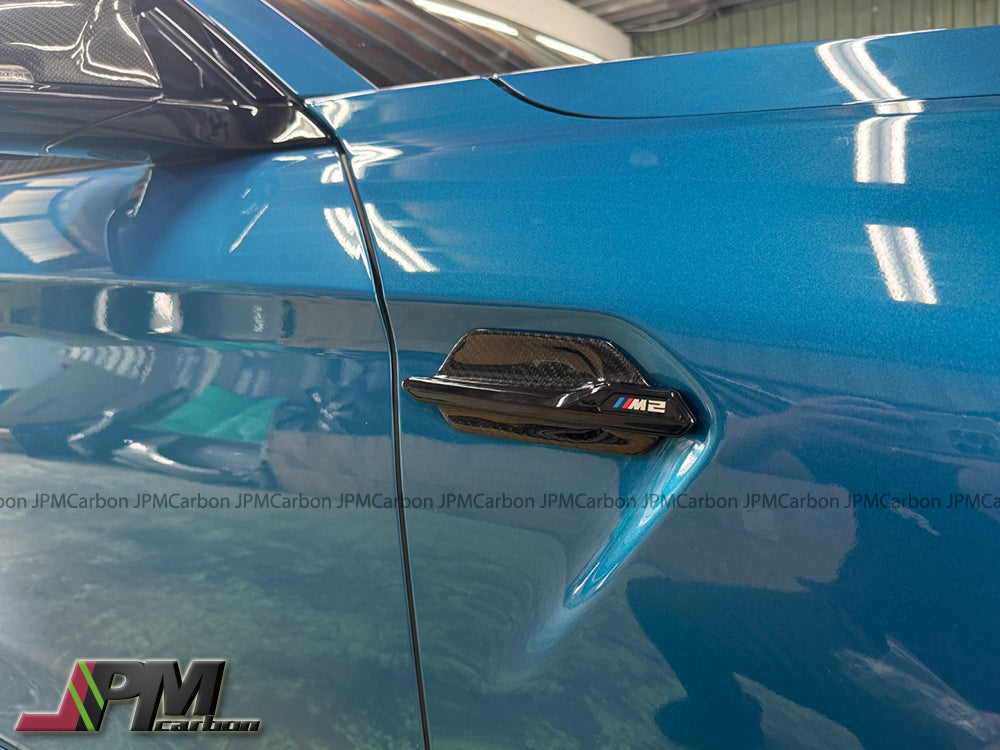 [JPMCarbon] Carbon Fiber Side Fender Replacement Vent Trim Grilles Fits For 2015-2021 BMW F87 M2 Only