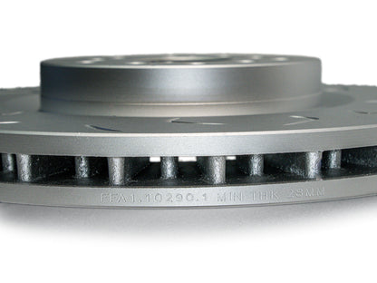 FactionFab Slotted Front Rotor V2 Dual Drilled - Subaru STI 2004-2017