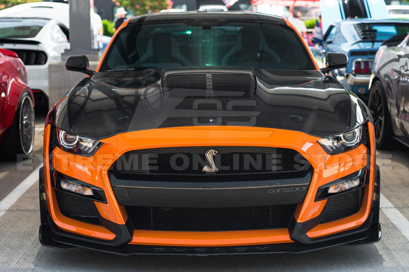 2020-23 Ford Mustang GT500 Carbon Fiber Front Hood Vent & Rain Tray Cover