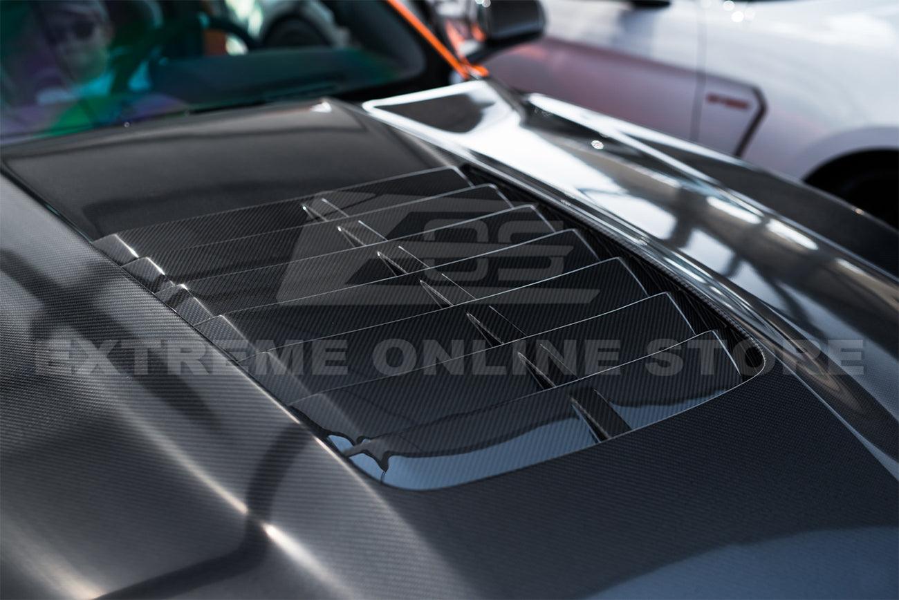 2020-23 Ford Mustang GT500 Carbon Fiber Front Hood Vent & Rain Tray Cover