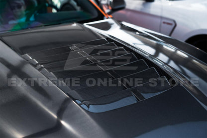 2020-23 Ford Mustang GT500 Carbon Fiber Front Hood Vent & Rain Tray Cover