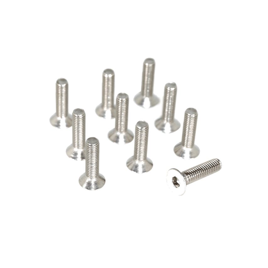 ZSPEC M8-1.25x25mm Flat-Head FHSC Fasteners, Stainless, 10-Pack