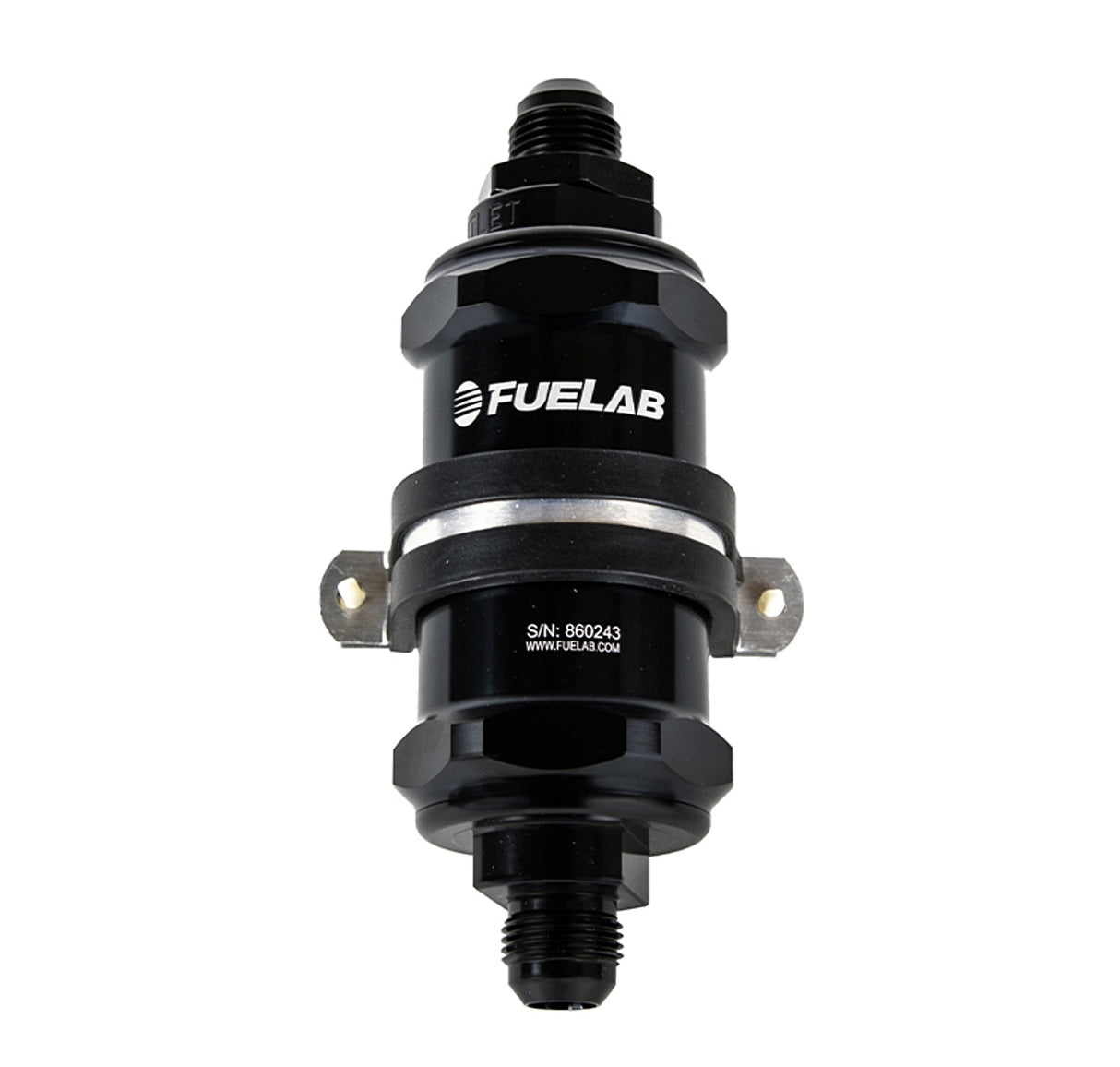 Fuelab - Fuel Filter In-Line 3in 6 Micron 8AN Chk Valve