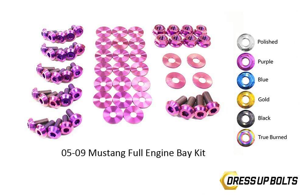 Dress Up Bolts Stage 2 Titanium Hardware Engine Bay Kit - Ford Mustang (2005-2009)