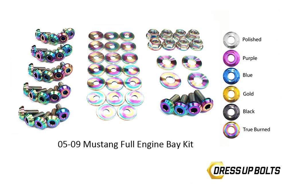 Dress Up Bolts Stage 2 Titanium Hardware Engine Bay Kit - Ford Mustang (2005-2009)