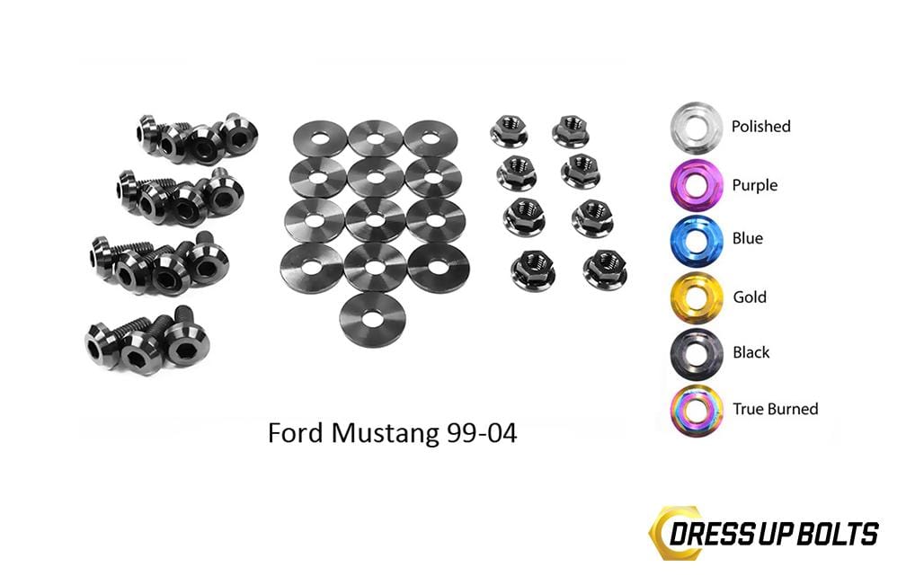 Ford Mustang (1999-2004) Titanium Dress Up Bolts Engine Bay Kit