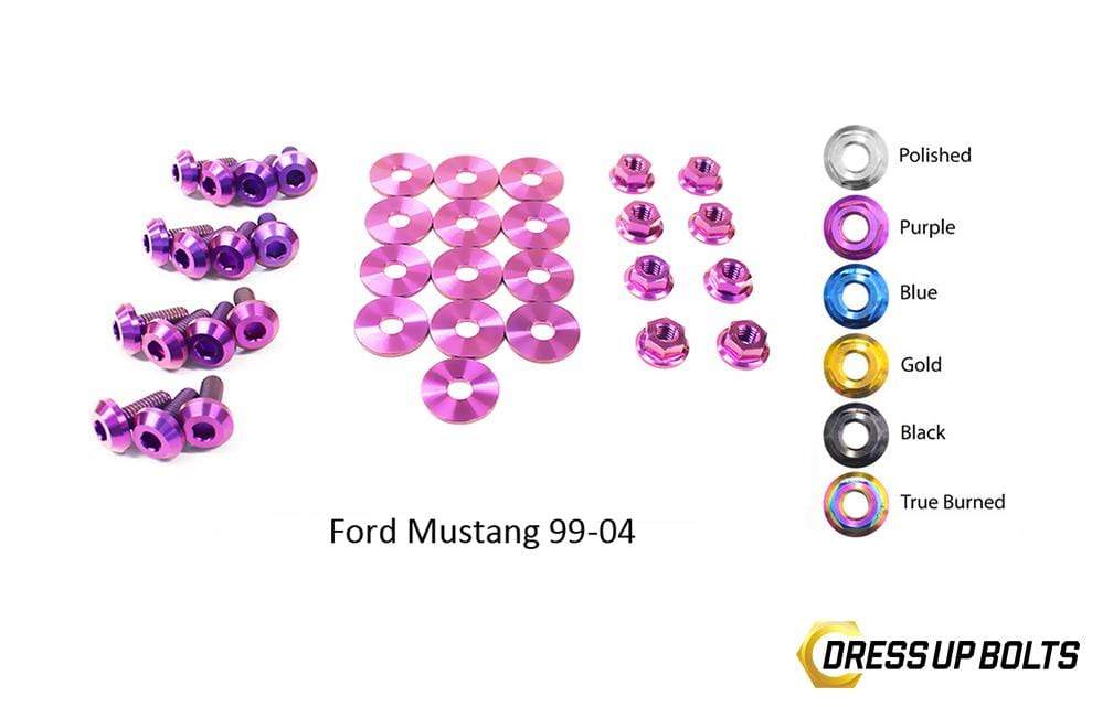 Ford Mustang (1999-2004) Titanium Dress Up Bolts Engine Bay Kit