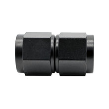 -16AN Female AN Flare Union Straight Adapter, Swivel Style, Black Hard Anodized Aluminum