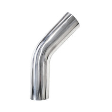 3.500" OD 14ga 45° Mandrel Bend - Polished OD - 6061 Aluminum - (5.250" CLR / 6.000" Legs)