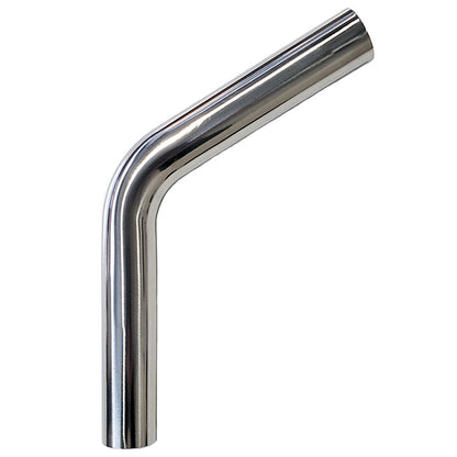 1.500" 16ga 60° Mandrel Bend - (2.250" CLR / 6.000" Legs) - Polished OD - 304 Stainless