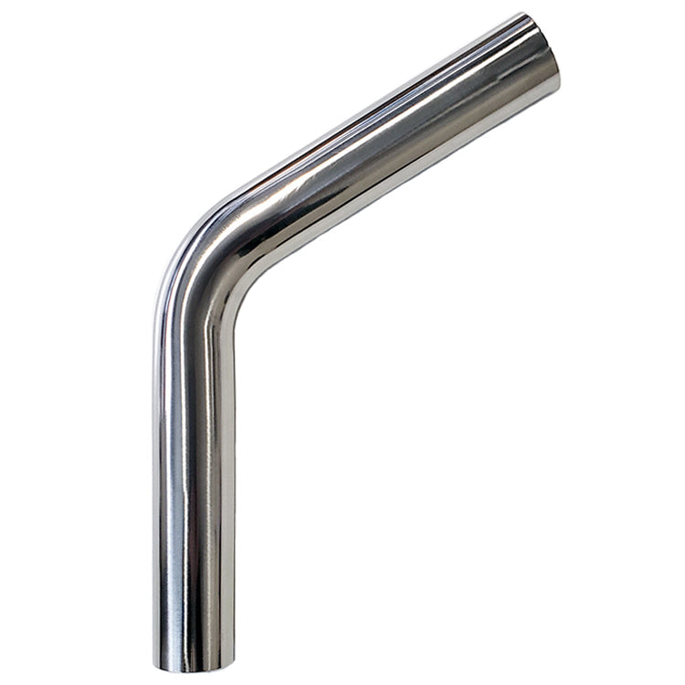 2.250" 16ga 60° Mandrel Bend - (3.375" CLR / 6.000" Legs) - Polished OD - 304 Stainless