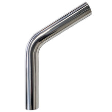 3.500" OD 14ga 60° Mandrel Bend - Polished OD - 6061 Aluminum - (5.250" CLR / 6.000" Legs)