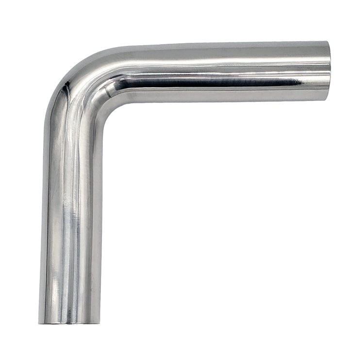 2.500" 16ga Tight Radius 90° Mandrel Bend - (2.500" CLR / 6.000" Legs) - Polished OD - 304 Stainless