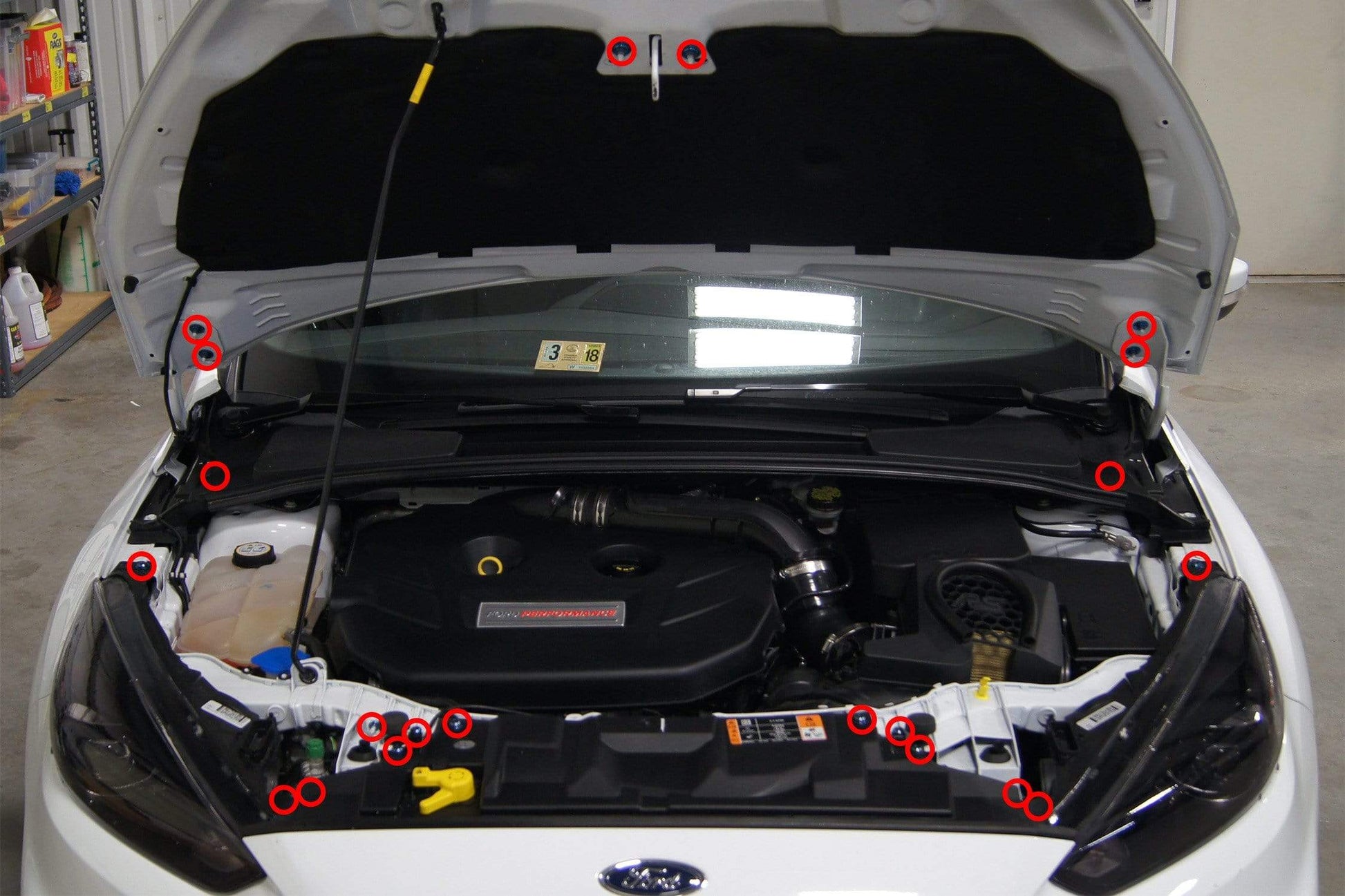 Ford Focus RS (2016-2018) Titanium Engine Bay Kit