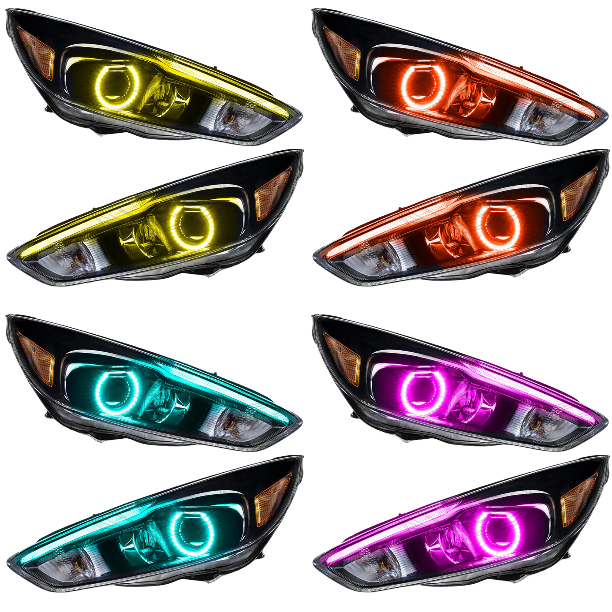 Ford Focus RS/ST Flow Series/Color Chasing DRL + Halo (2015-2017)