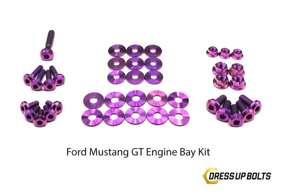 Ford Mustang GT (2015-2017) Titanium Dress Up Bolts Engine Bay Kit