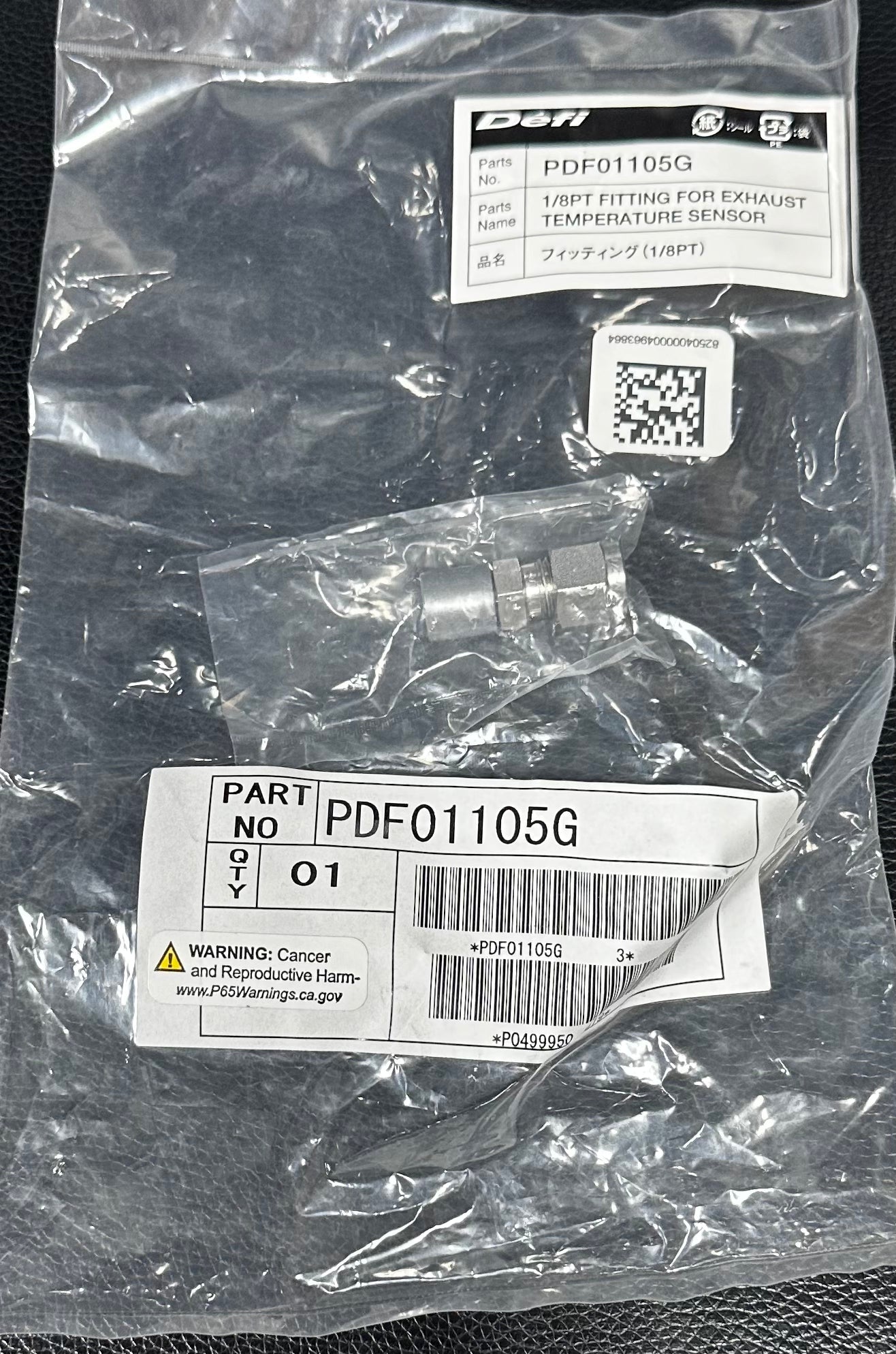 DEFI 1/8 PT Fitting for Exhaust Temp. Sensor