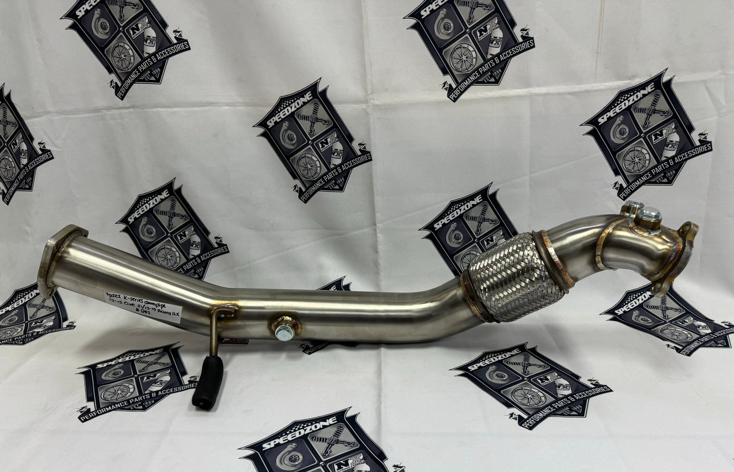 SPDZ1 K Series Header Downpipe 12-15 Civic Si & 13-15 Acura ILX Stainless Bellmouth (Preorder)
