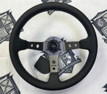 The Daytona | Black Leather | Graphite Spoke | Bavarian Stitch