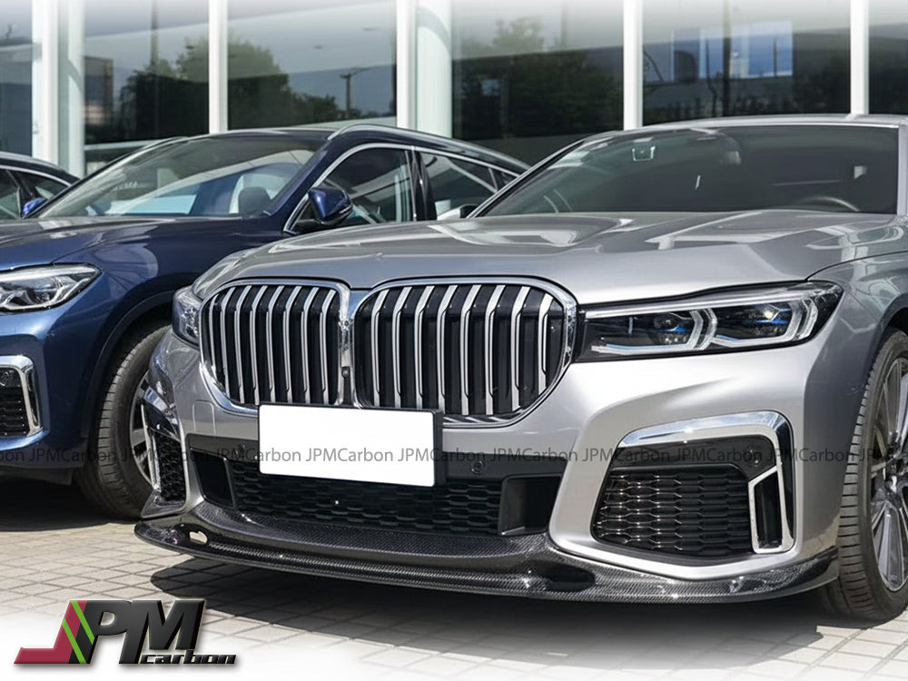 [JPMCarbon] 3D Style Carbon Fiber Front Bumper Add-on Lip Fits For 2020-2022 BMW G11 G12 LCI 7-Series with M-sport Package Only