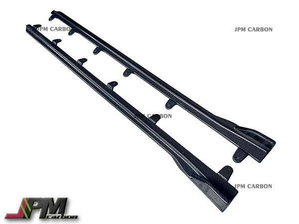 [JPMCarbon] M Performance Style Carbon Fiber Side Skirt Add-on Lips Fits For 2020up BMW G22 G23 4-Series with M-sport Package Only