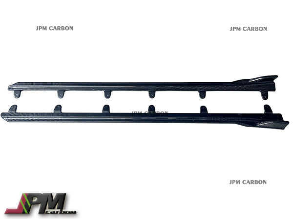 [JPMCarbon] M Performance Style Carbon Fiber Side Skirt Add-on Lips Fits For 2020up BMW G22 G23 4-Series with M-sport Package Only