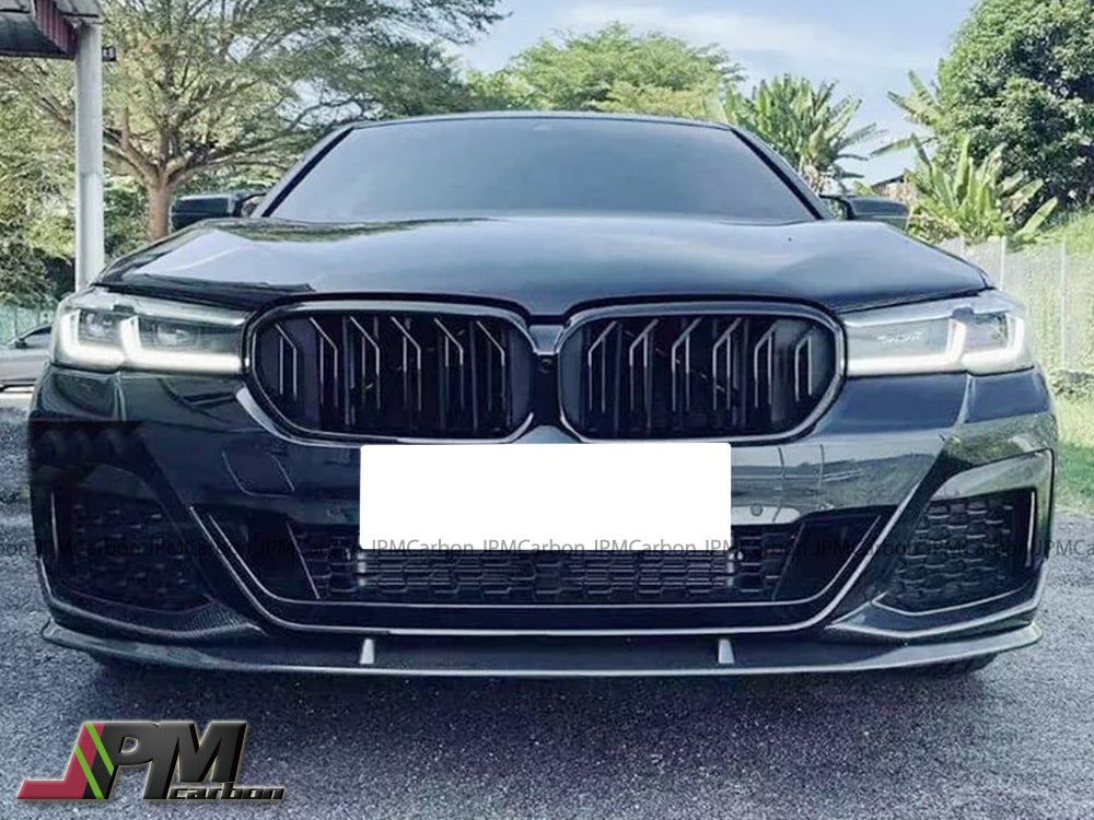 [JPMCarbon] Performance Style Carbon Fiber Front Add-on Lips (3pcs) Fits For 2021-2023 G30 G31 LCI 5-Series w/ M Sport Package Only