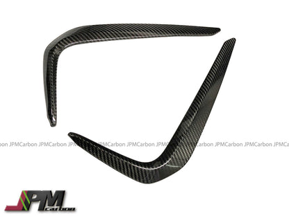 [JPMCarbon] Carbon Fiber Front Bumper Fog Light Add-on Trim Covers Fits For 2017-2020 BMW G30 G31 5-Series with M-sport Package Only