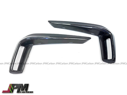 [JPMCarbon] M550i Style Carbon Fiber Front Bumper Fog Light Replacement Trim Covers Fits For 2017-2020 BMW G30 G31 5-Series with M-sport Package Only