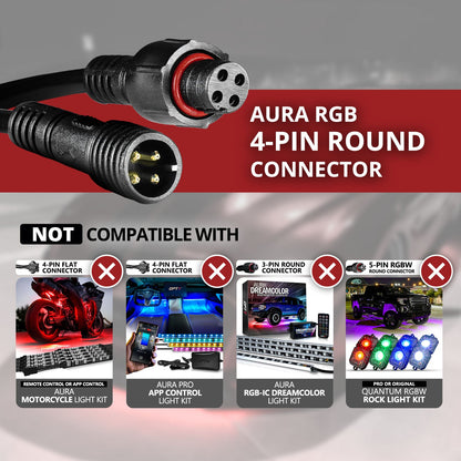 AURA LED Expansion Pack - (2) 12-Inch Strips with Splitters & Extensions