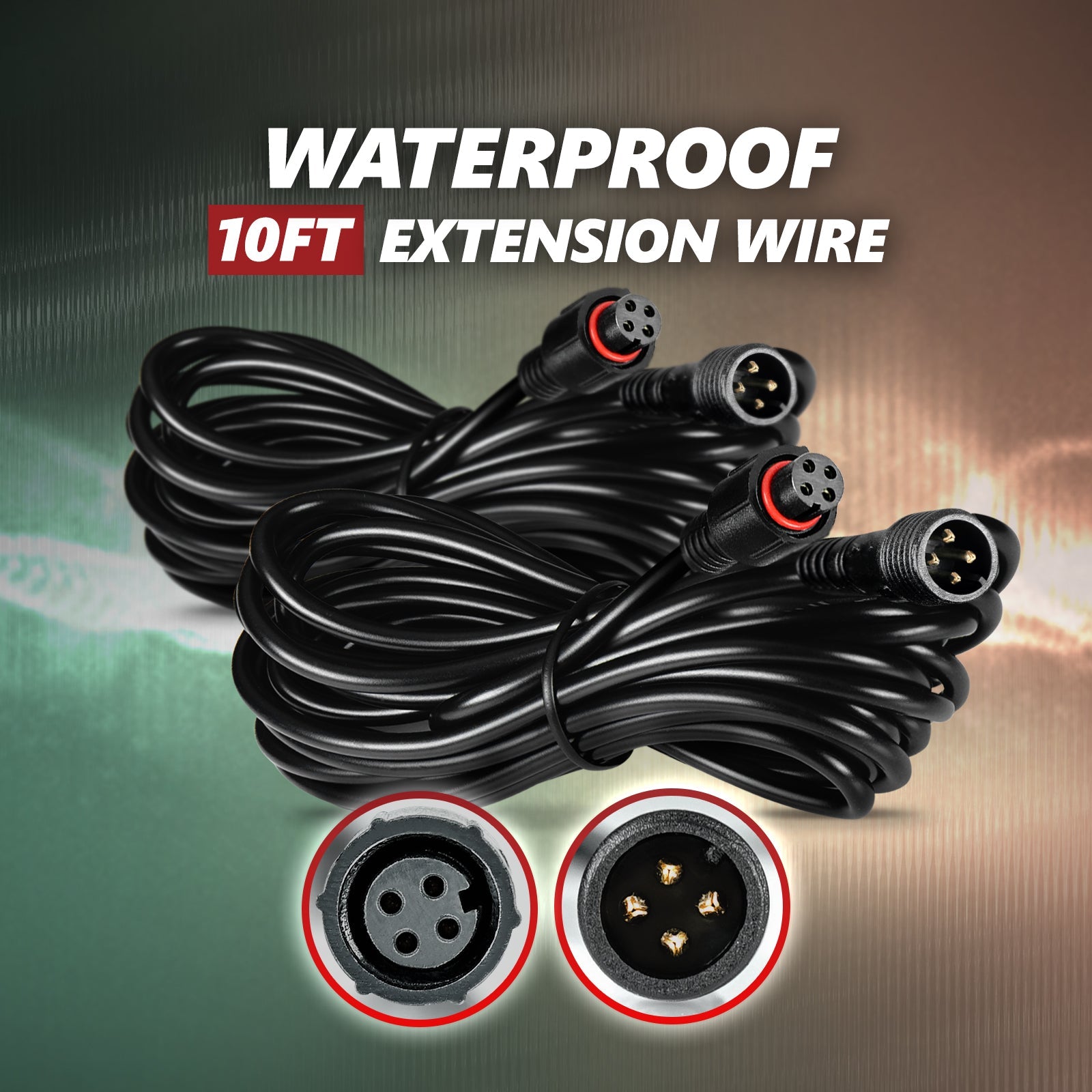 AURA and Photon RGB 2PCS Extension Wires with Waterproof Connector