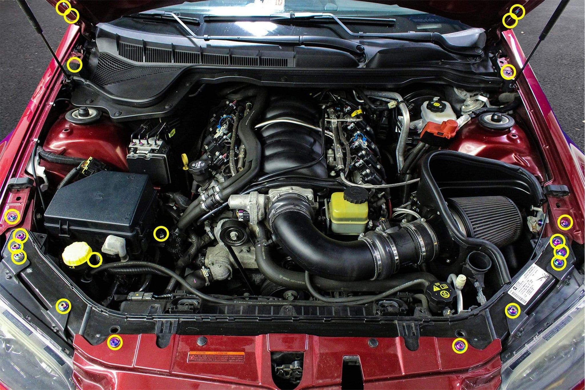 Pontiac G8 (2008-2009) Titanium Engine Bay Kit