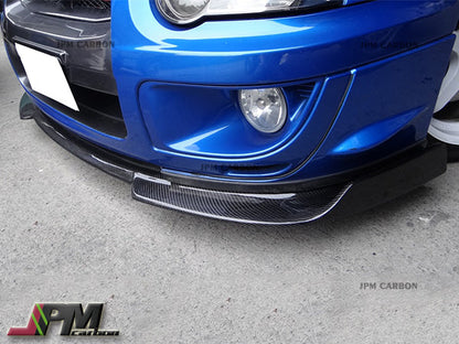 DP Style Carbon Fiber Front Bumper Add-on Lip Fits For 2003-2005 Subaru WRX STI GDB Only