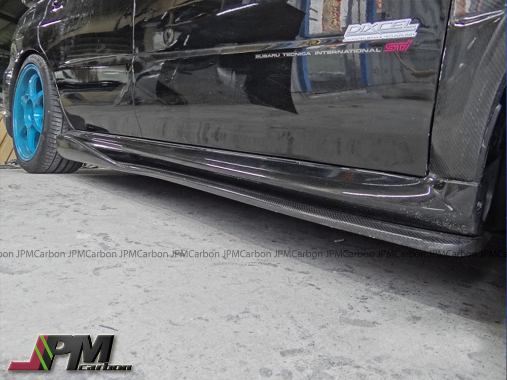 [JPMCarbon] CS Style Carbon Fiber Side Add-on Lips Fits For 2006-2007 Subaru WRX STI GDF Only